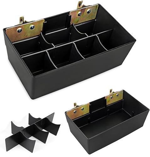 E-Track - Cesta de almacenamiento, paquete de 2 cajas resistentes con clasificación de cajas electrónicas desmontables para organizador de