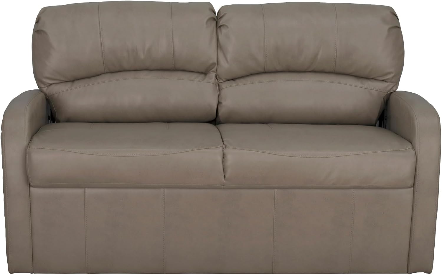 RecPro Charles 65" Jack Knife RV Sleeper Sofa with Arms | RV Furniture | Zero Wall Hugger (Putty)