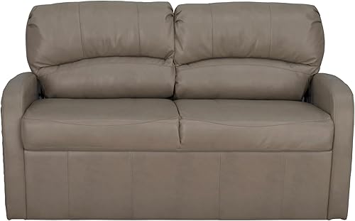 Miniatura 38 de RecPro Charles - Sofá cama de 65 pulgadas con cuchillos Jack con brazos, muebles de autocaravana, abrazador de pared cero (café)