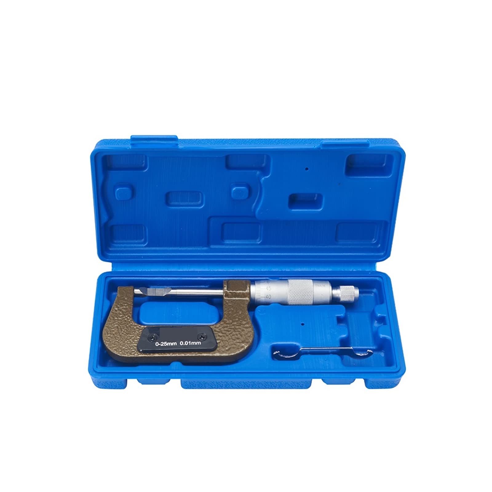 Micrometro a lama in acciaio inossidabile Misurare lo spessore della scanalatura chiavetta da 0,4 mm,7 a fetta sottile, Strumento accurato(0-25mm 4mm)