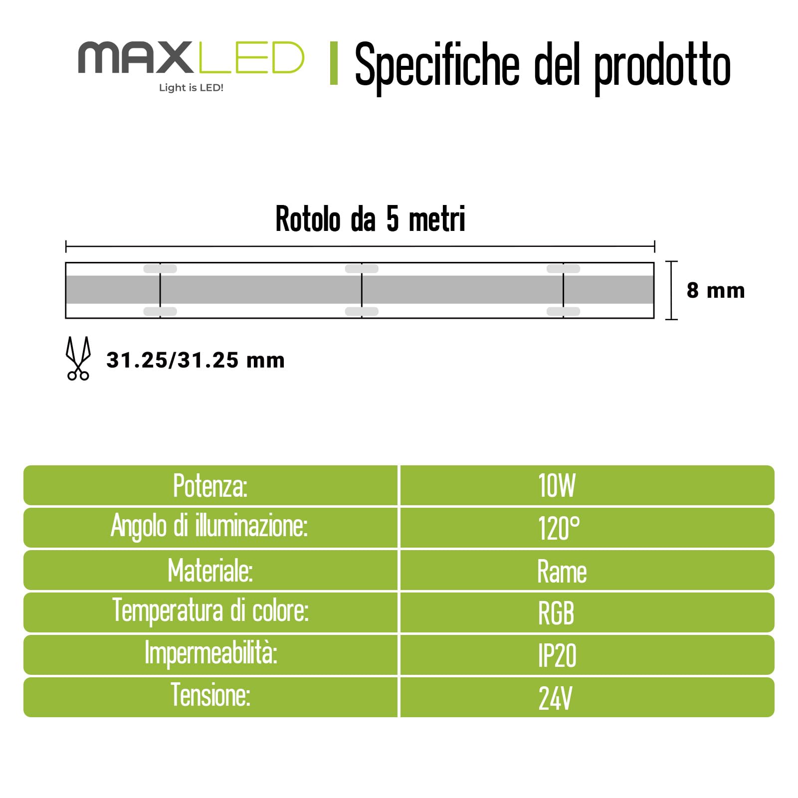 Striscia LED COB RGB 5M/16.40FT con Telecomando 576 LED/M 24V Autoadesiva CRI90+ Flessibile Striscia Luminosa DIY con Alimentatore AC/DC per Interni, Cucina e Decorazioni