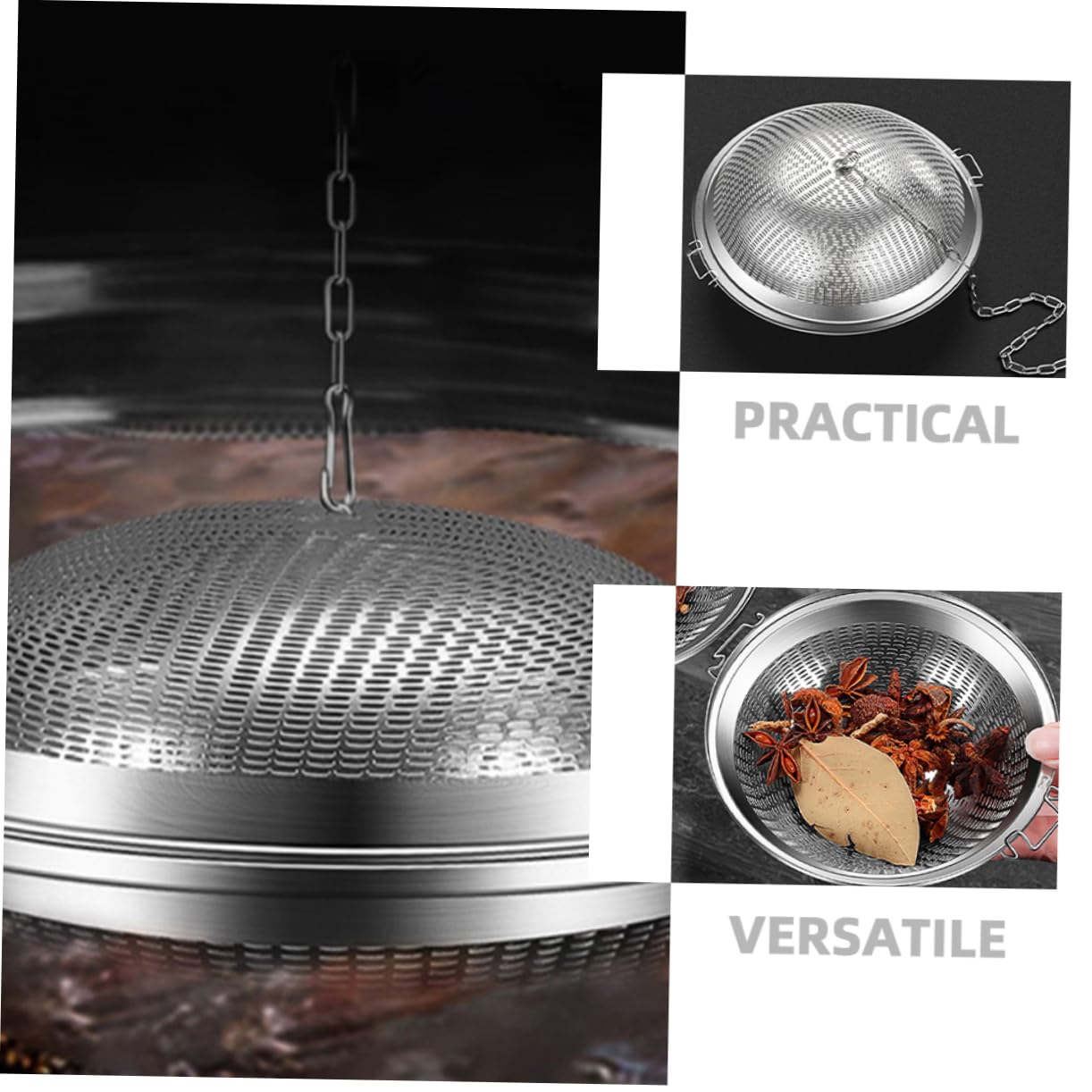 Ciieeo Cooking Spice Diffuser Tea Infuser Strainer Reusable Seasoning Ball Kitchen Tea Filter Strainer