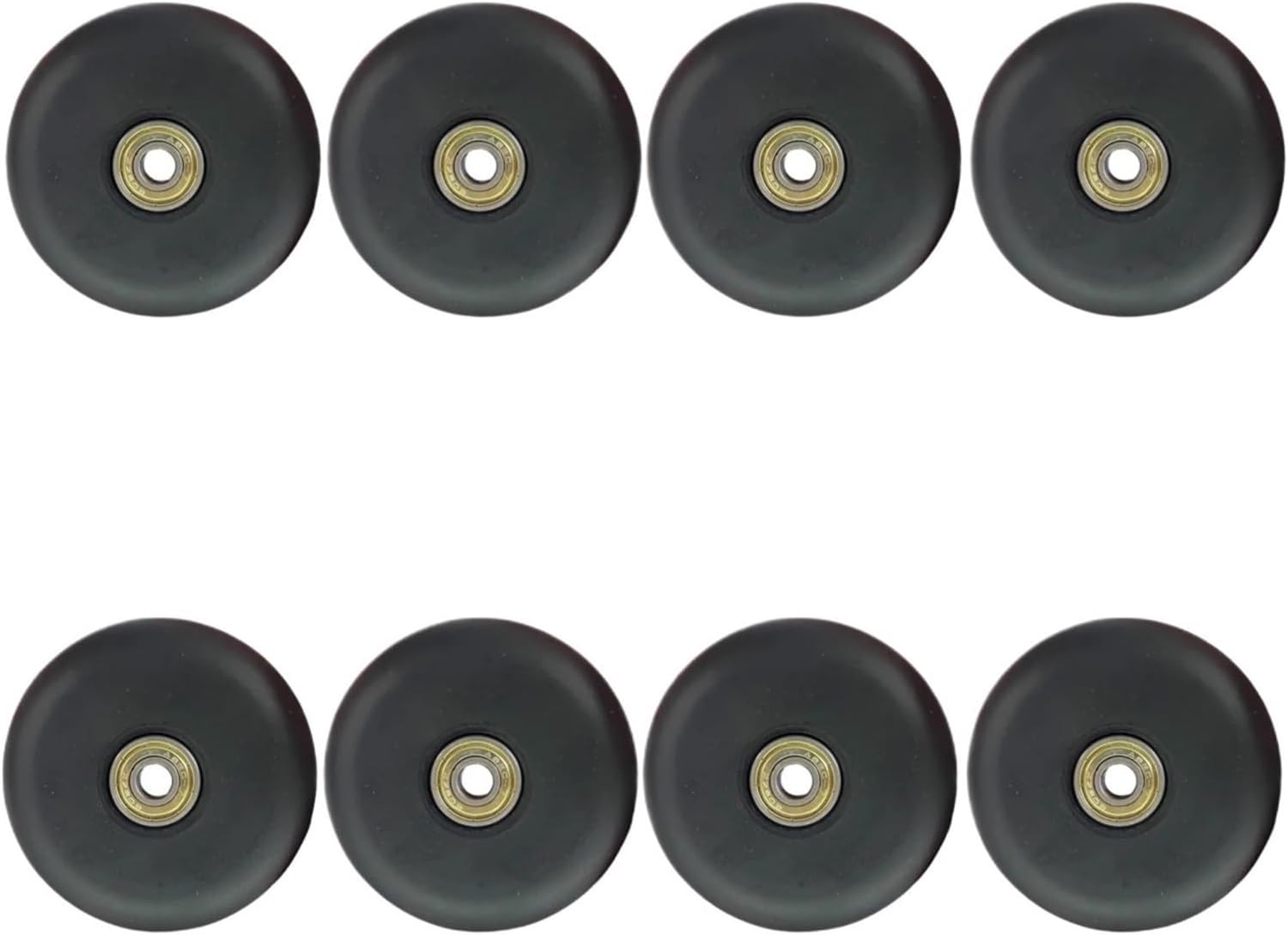 Inline Skate Wheels 8-Piece Replacement PU Wheels 80mm Diameter - Abec-7 608 Bearings, 12 Color Options for Skates, Scooters & Luggage(White-black)