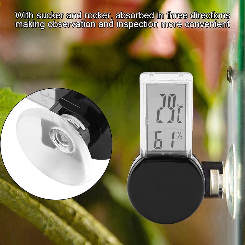 Termometro Igrometro Cisixin Per Rettili - Digitale Con Ventosa Per Terrari E Acquari - Foto 4