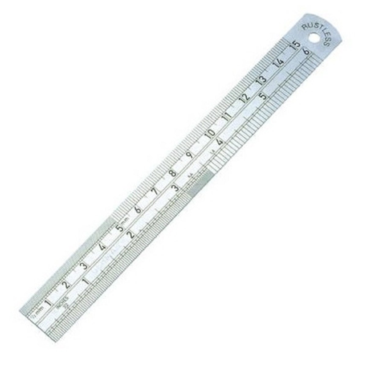 Jakar Steel Ruler 15cm 6"" Small Rustless Metal Rule Measure Metric & Imperial