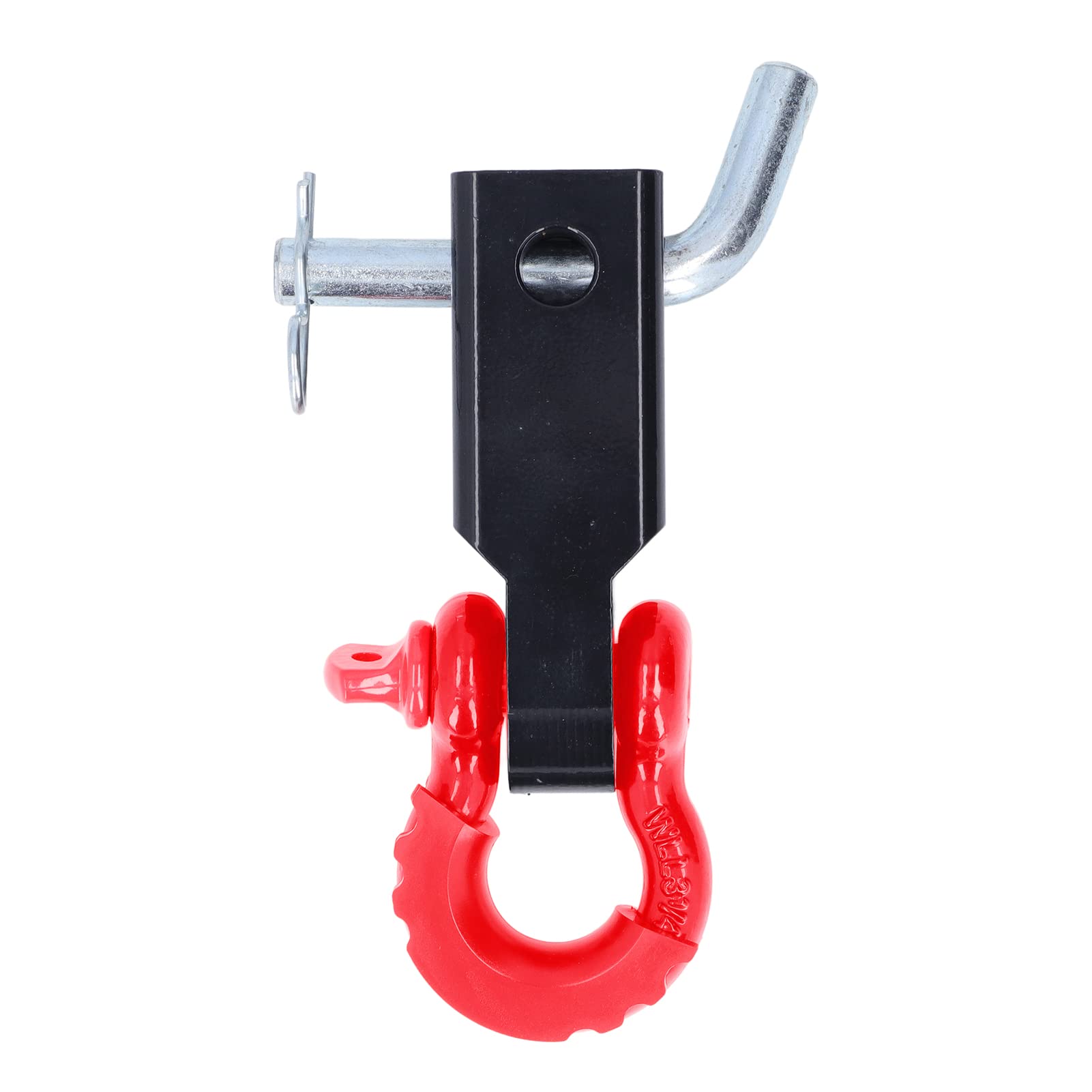 Akozon2 -calowy Uniwersalny Odbiornik Hitch Hitch Galwaniowane Stalowe Odzyskiwanie Pojazdów Holowniczych Samochodów Ciężarowych i Jeepów do Domu (BLACK) (czerwony)