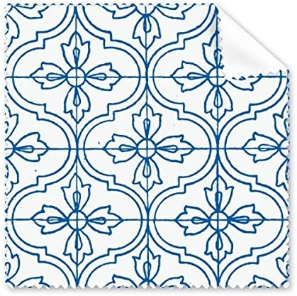 Blue Talavera Decorative Pattern Ilustration Cleaning Cloth Phone Screen Glasses Cleaner 5pcs image 2