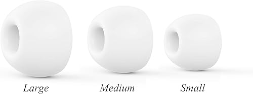 Miniatura 3 de Funda de silicona antideslizante para auriculares compatible con AirPods Pro 2019, 2 pares (blanco, M)