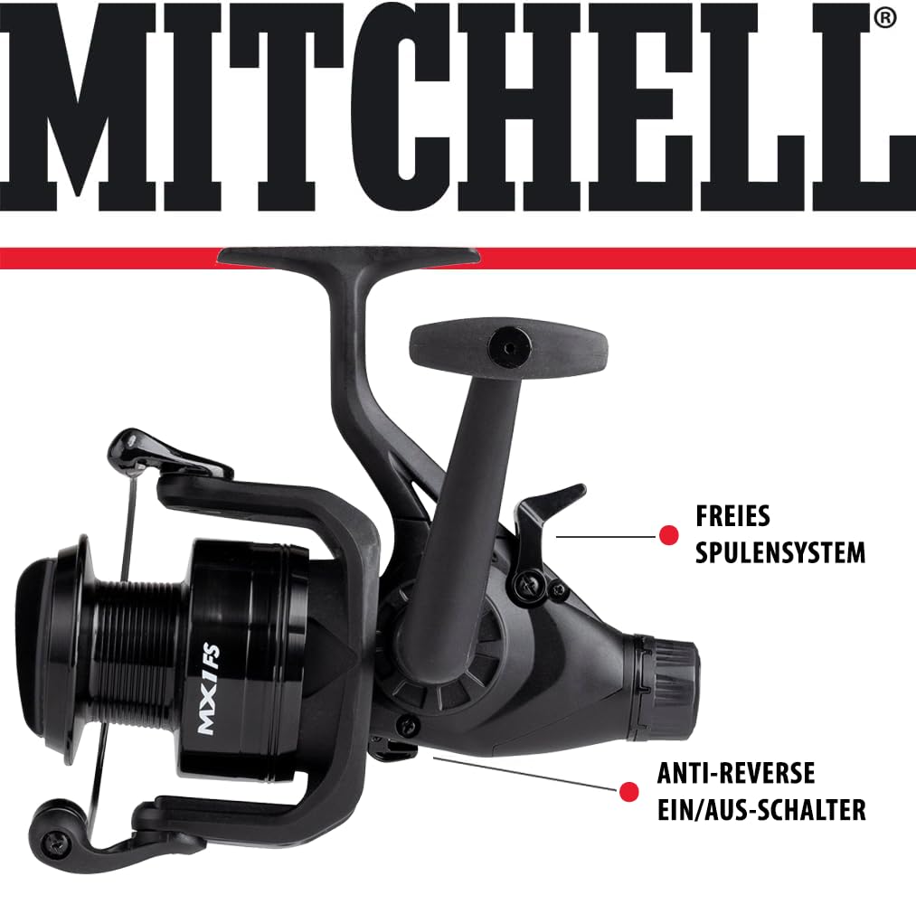 Mitchell MX1 FS 6500 Freilauf Angelrolle ohne Schnur - Spinnrolle und Freilaufrolle für Angler - Robuste, leichte Aluminiumkonstruktion