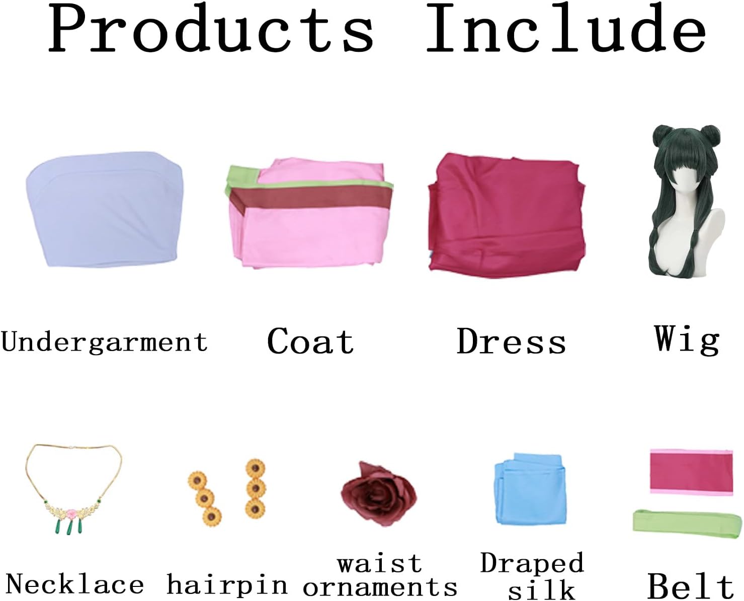 Maomao Full Set Cosplay,Anime Apothecary Diaries Maomao Costume,Women Apothecary Diaries Pink Hanfu Dress,Halloween