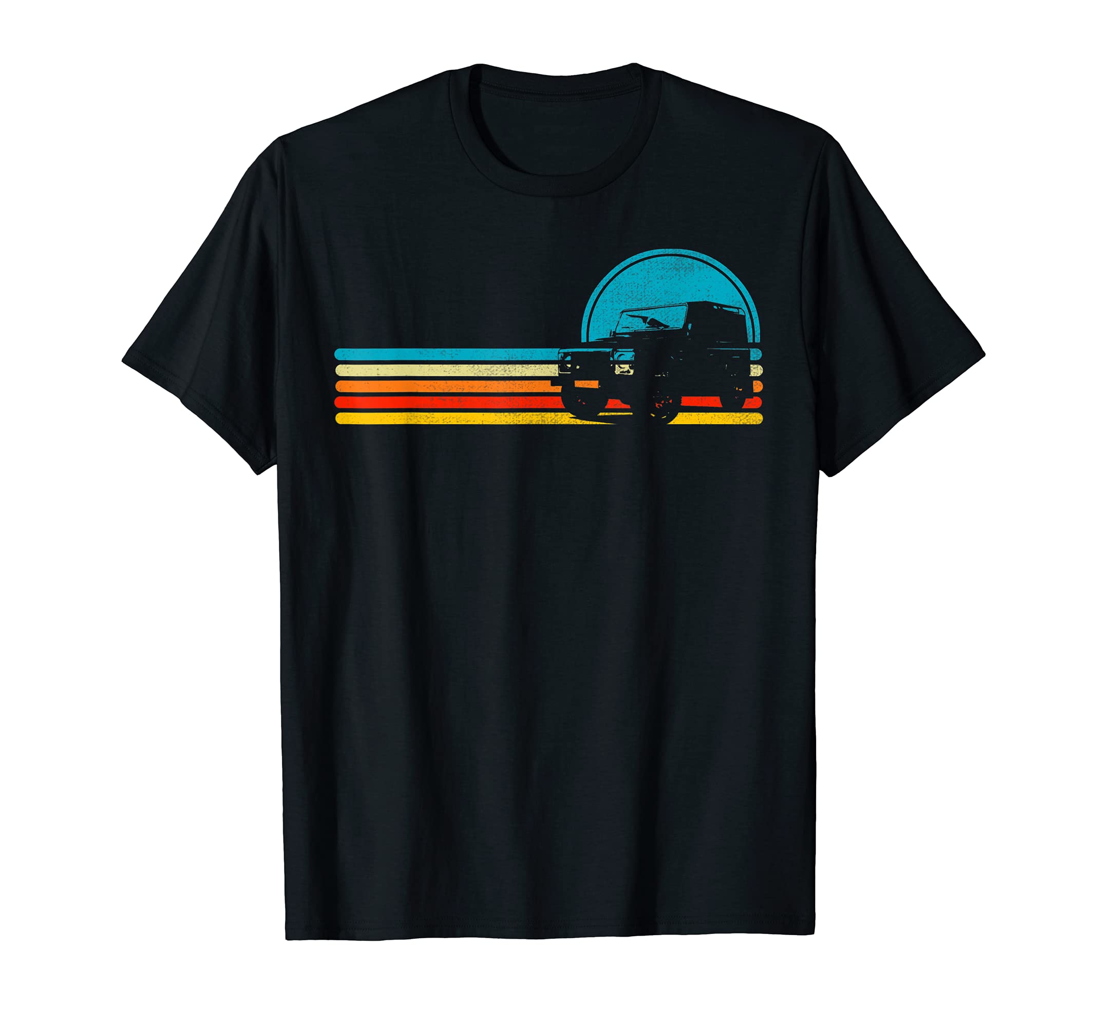 Off Road 4X4 Earth Rover Retro 70s Sunset Off Road T-Shirt