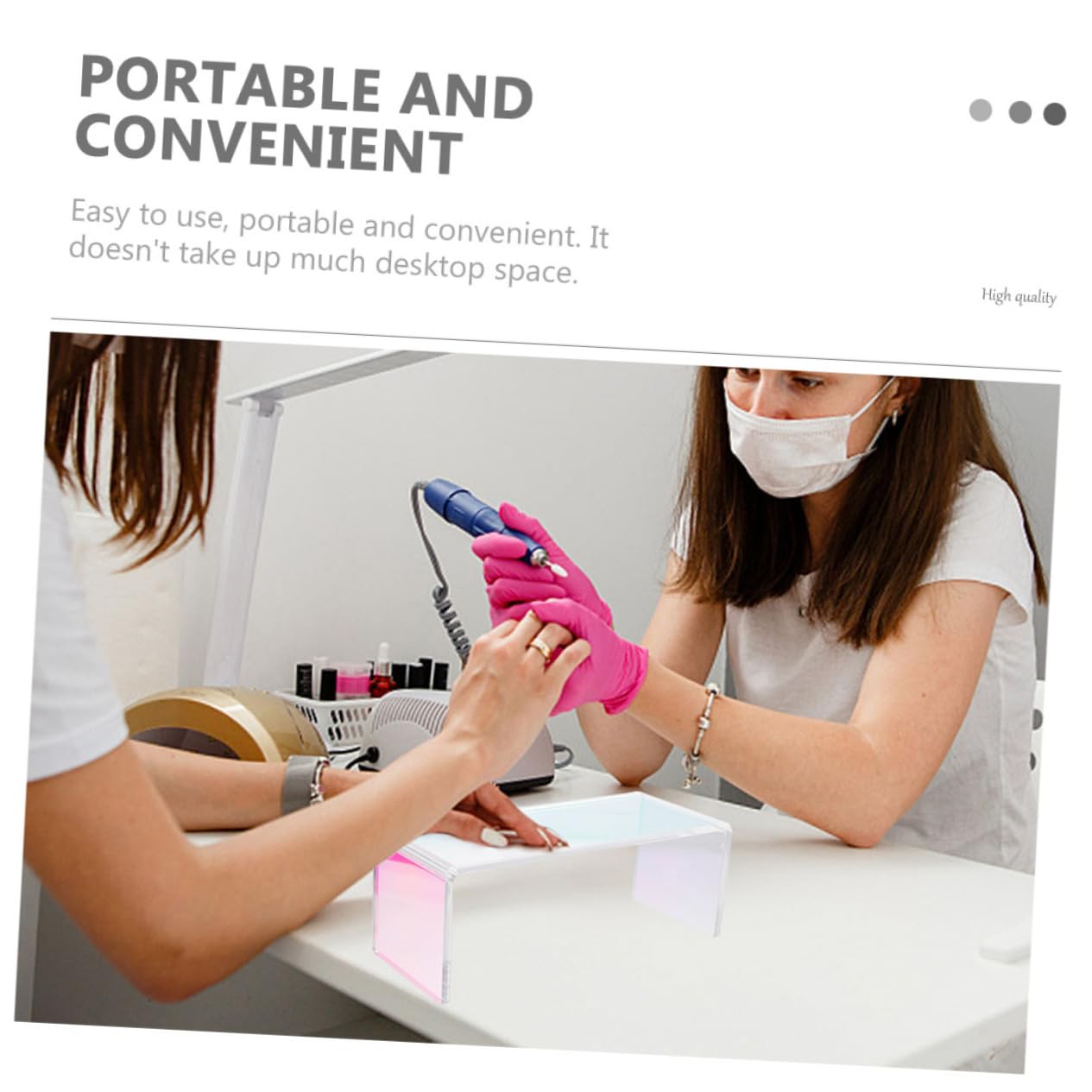 Cuscino Poggiamani Manicure Ispessito Acrilico, Supporto | Uso Domestico e Lavoro Manicure, Portatile Salvaspazio, per Nail Art e Unghie delle Mani