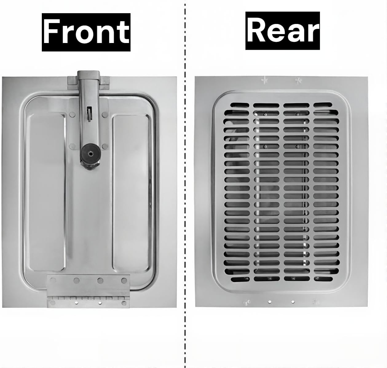 SS trailer vent door with gasket 17in x 11.38in