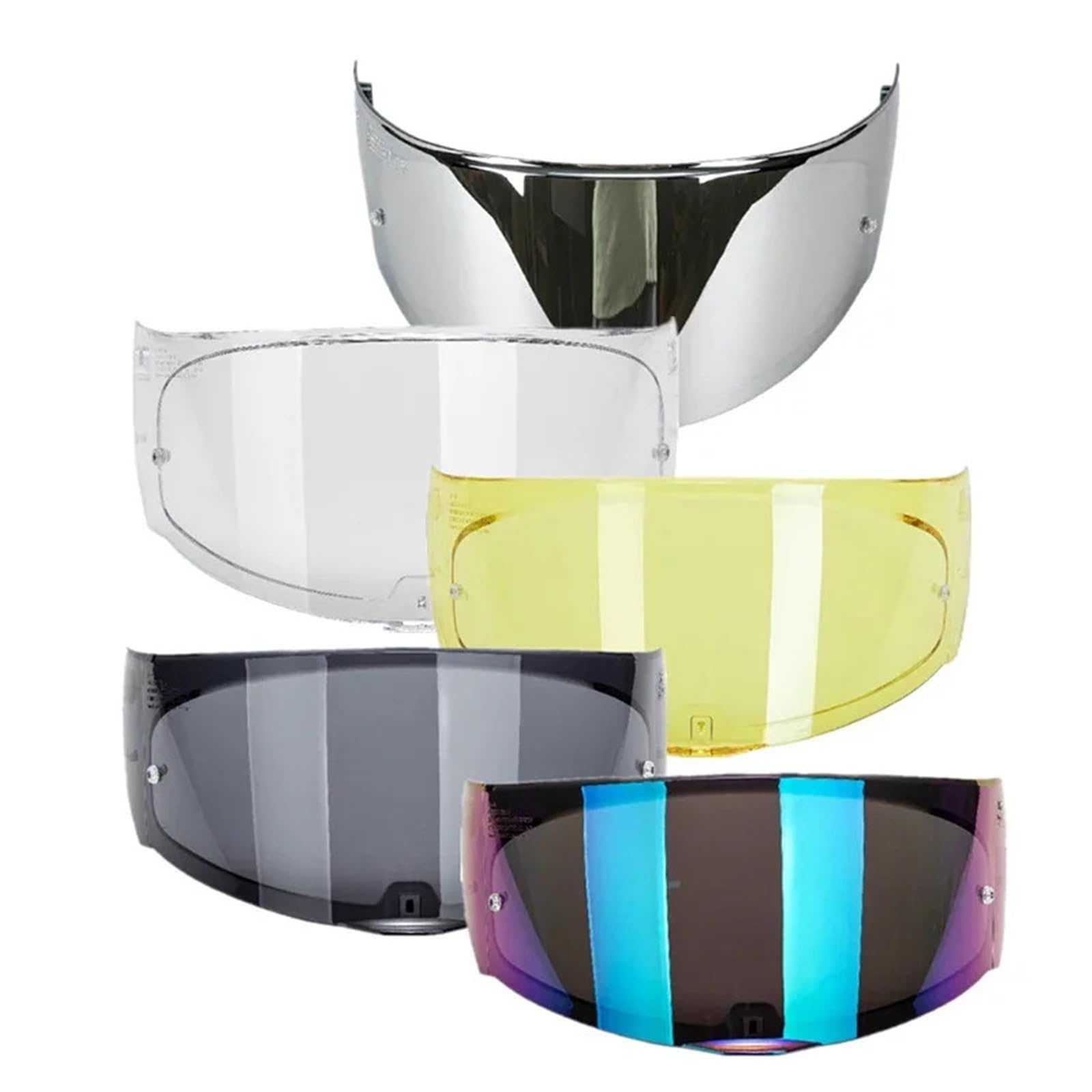 Visera para casco de moto Viseras for casco de motocicleta, reemplazo lente adicional, negro iridio plateado(Black)