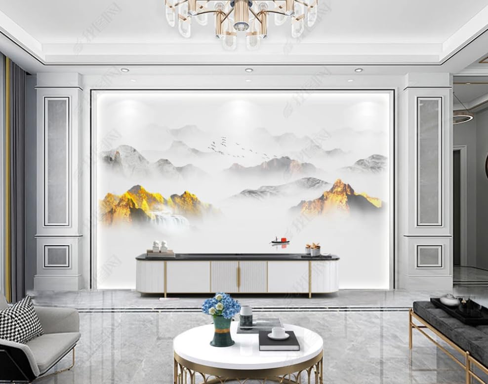 Papier peint intissé paysage rocheux mural 150x105 cm pour salon