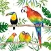 Produktbild 20 Stück Serviette Papagei Tier Vogel Paradies Urlaub Südsee 33 x 33
