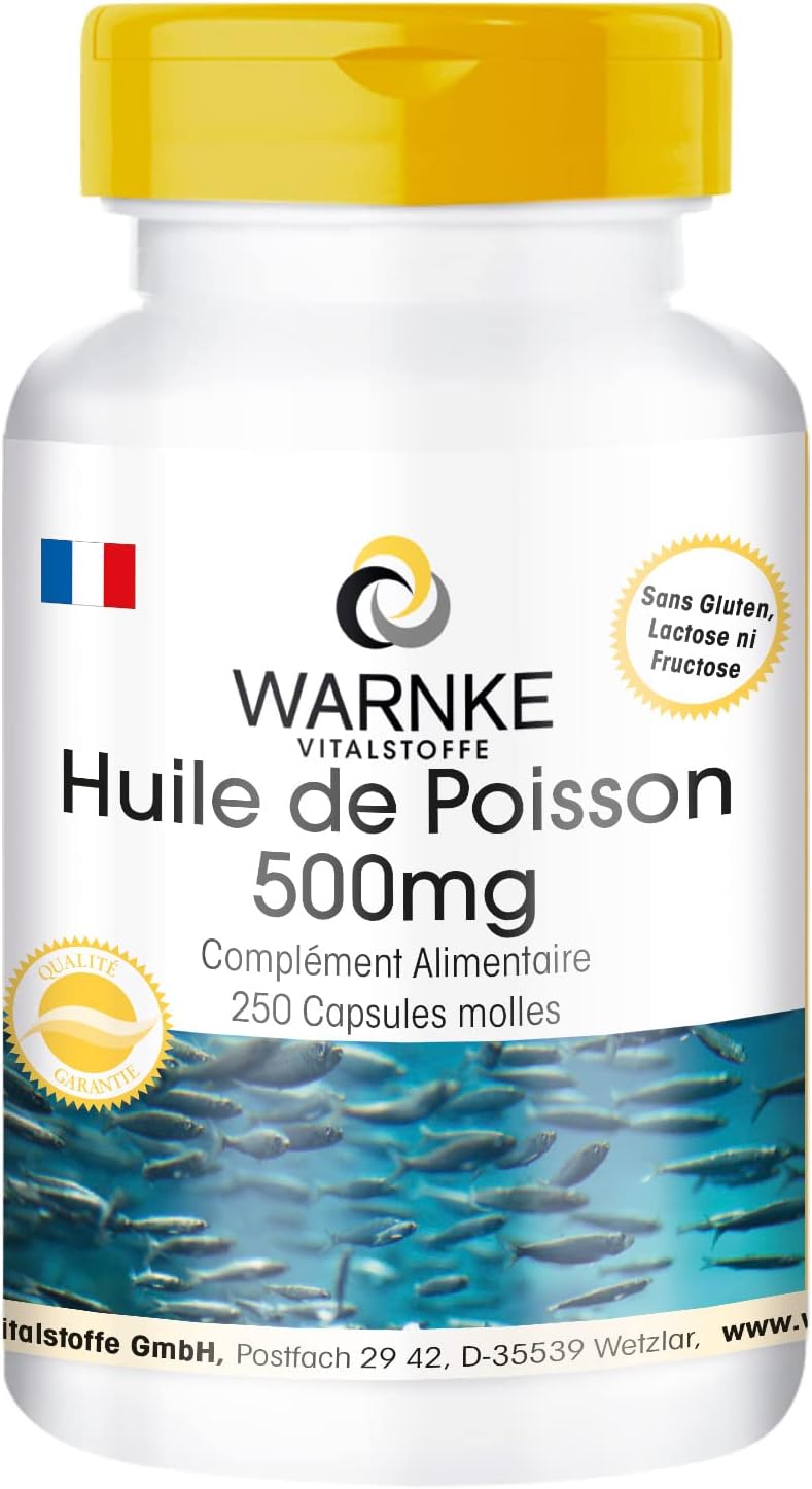 Gélules d’Huile de Poisson 500 mg – Avis et comparatif sur 250 gélules molles riches en Omega-3 (EPA et DHA) – Qualité pharmaceutique allemande Gélules d’Huile de Poisson 500 mg – Avis et comparatif sur 250 gélules molles riches en Omega-3 (EPA et DHA) – Qualité pharmaceutique allemande