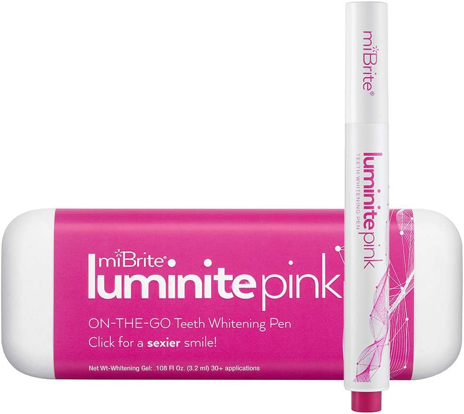 luminite pink: ON-THE-GO Teeth Whitening Pen for Breast Cancer Awareness from miBrite