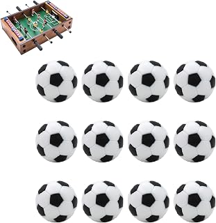 12pcs Table Football Balls, 32mm Table Soccer Foosballs Replacement Balls Mini Football Tabletop Soccer Balls for Kids Adults Football Table Game Supplies