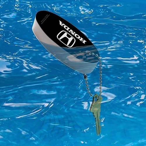 Miniatura 3 de GRAPHICS & MORE Llavero flotante con logotipo de Honda Flotador de la llave del barco de pesca de espuma ovalada