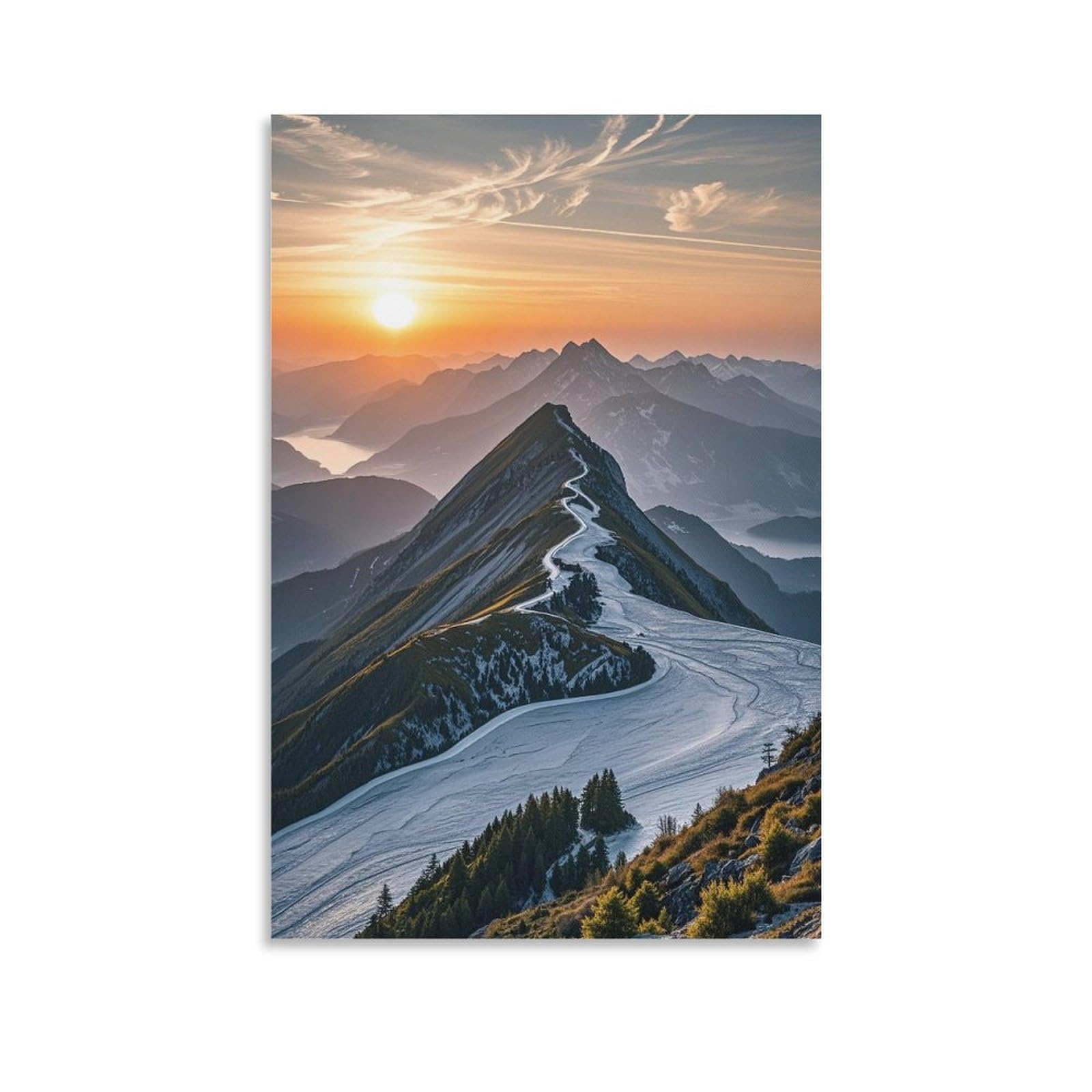 絵画　風景画　特大　幅約138cm×高さ約77cm 絵画 風景画 特大 幅約138cm×高さ約77cm Amazon.co.jp: ZFXFHDR(へ楽ー