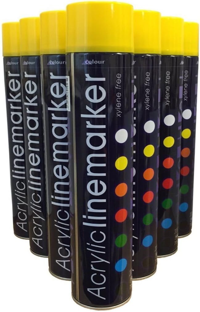 Aerosol Solutions Red Line Marker Marking Spray Paint 750ml (6 pack