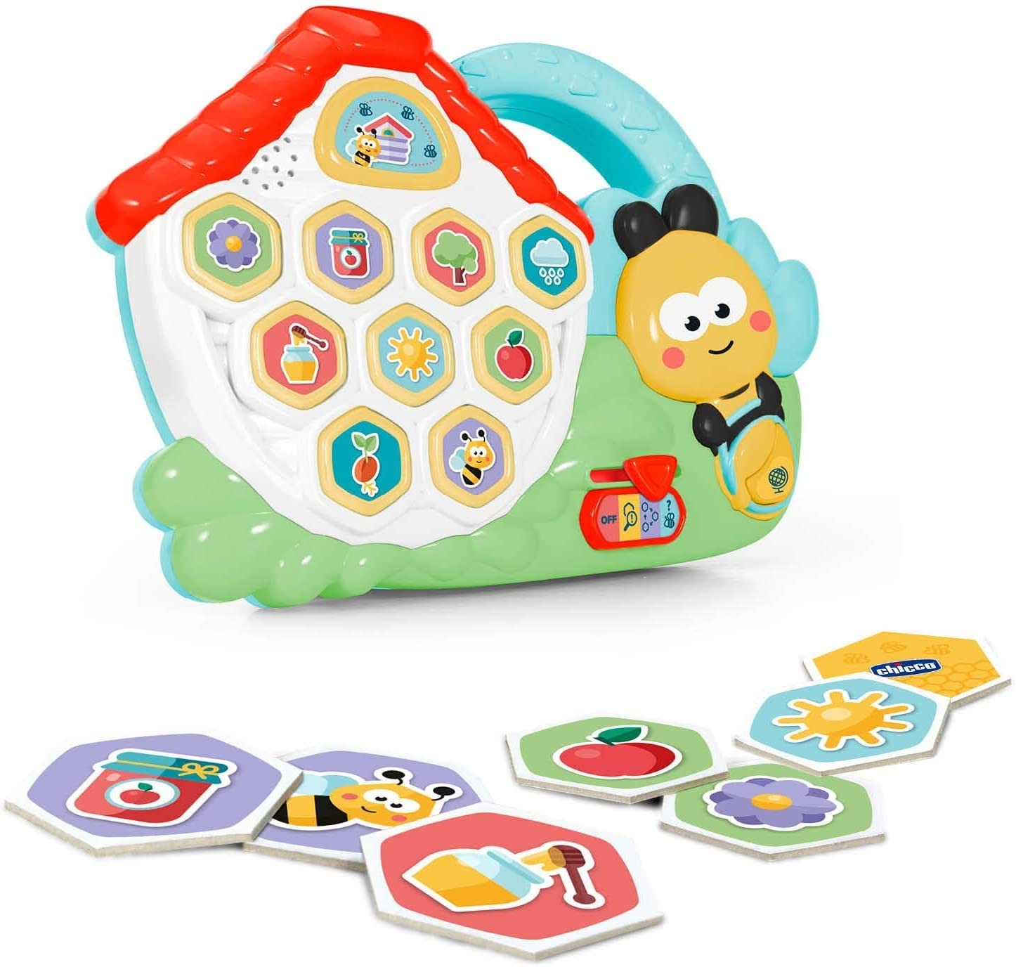 イタリア製 Chicco ヴィンテージ アヒル ライドオン 布張り ベビートイ Amazon.com: chicco 00010684000000 Baby Bee Discovering The Hive