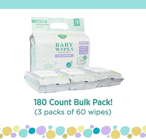 Miniatura 5 de Little Me Toallitas suaves para bebés, toallitas hipoalergénicas con aroma a lavanda, 180 unidades