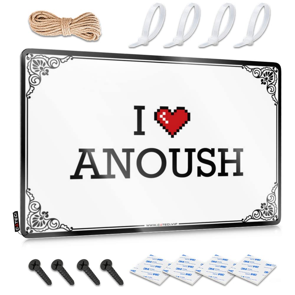 Fzfn Men's Colour Poster Custom Gorgeous I Love Anoush For Farmhouse - Mancave Stuff For Customizable(20X30cm)