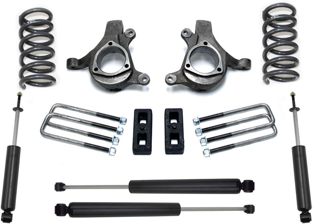 MaxTrac K880953-8 Suspension Lift Kit 5 in. Lift Incl. Front Spindles/Front Lift Coils/Rear Blocks/U Bolts/Front And Rear Maxtrac Shocks Suspension Lift Kit
