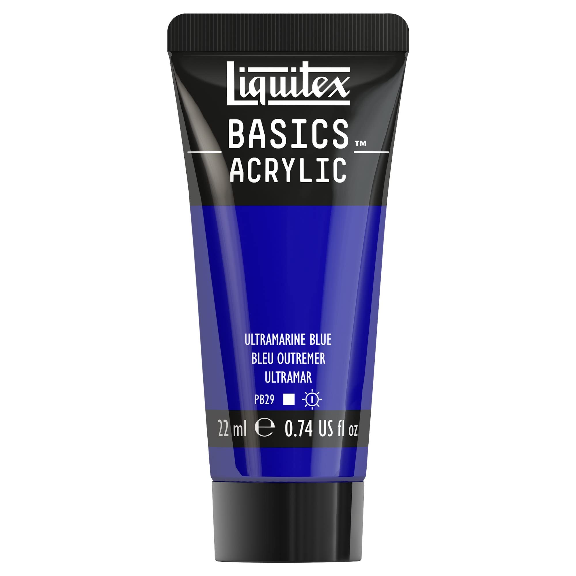 Liquitex 8870485​ Basics Acrylic Paint - Ultramarine Blue ​ 22 ml Tube Non-fading, Waterproof for Painting and Decorating Wood, Metal, Ceramic, Plastic, Canvas