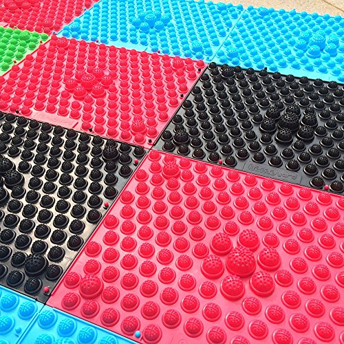 nemoyard® Pack of 2 Running Man Korean Outdoor Games Acupressure Massage Foot Mat with Tote Bag (Blue)