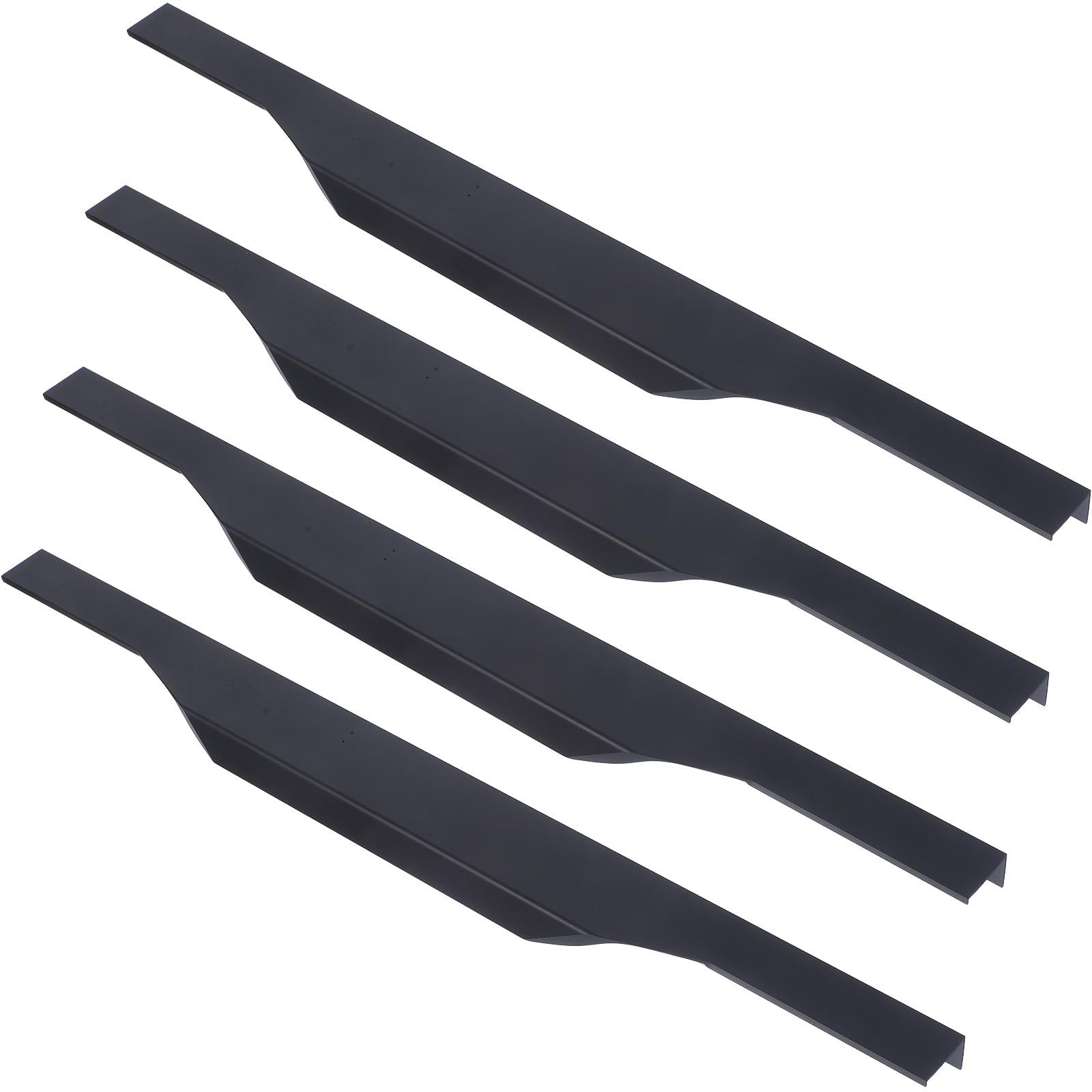 Poignées cachées pour placard de cuisine lot de 4 profilés noirs 400 mm pour rénovation