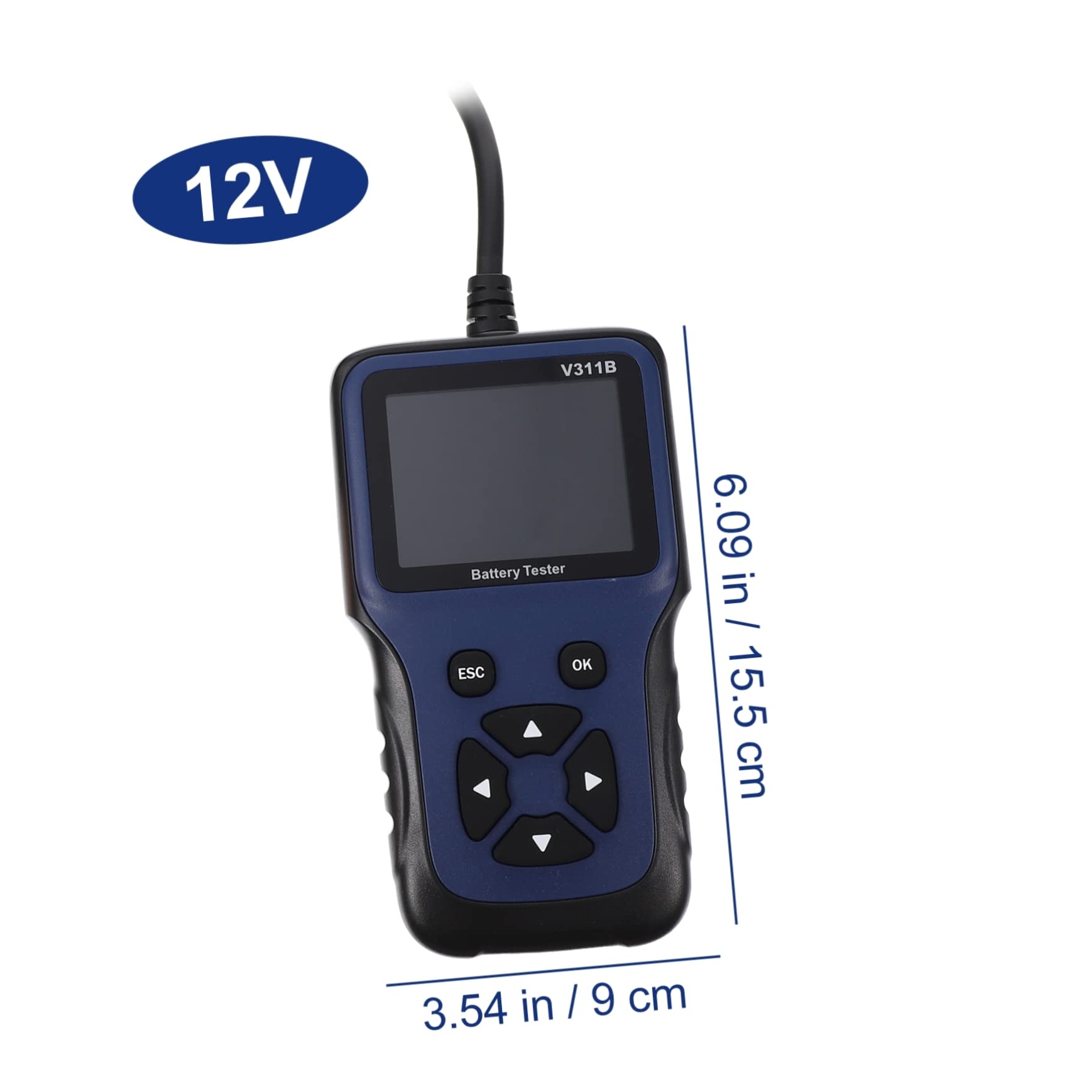 Comprobador De Baterías De Coche Con Impresora Herramienta De Prueba De Carga Para Baterías De 12V Analizador De Batería Con 9 Idiomas Suministros Para Automóviles