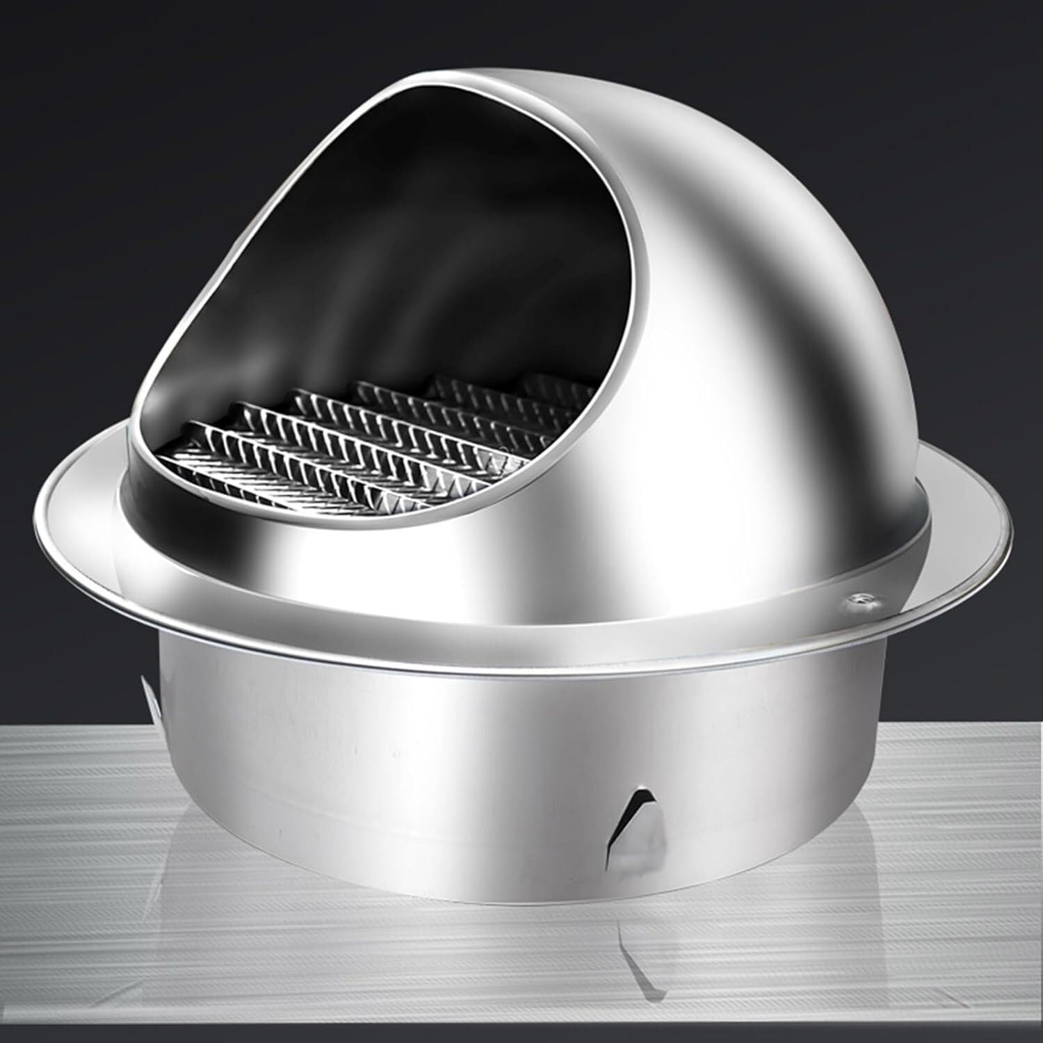 JvFbjLF Stainless Steel Vent Bullnose Exterior Exhaust Vent Round Exit Grille(250mm)