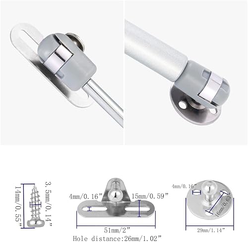 Miniatura 3 de Soporte de elevación de seguridad para bisagra de gabinete de soporte de gas de 20N4.4 libras, choque de gas y apertura suave y amortiguación,