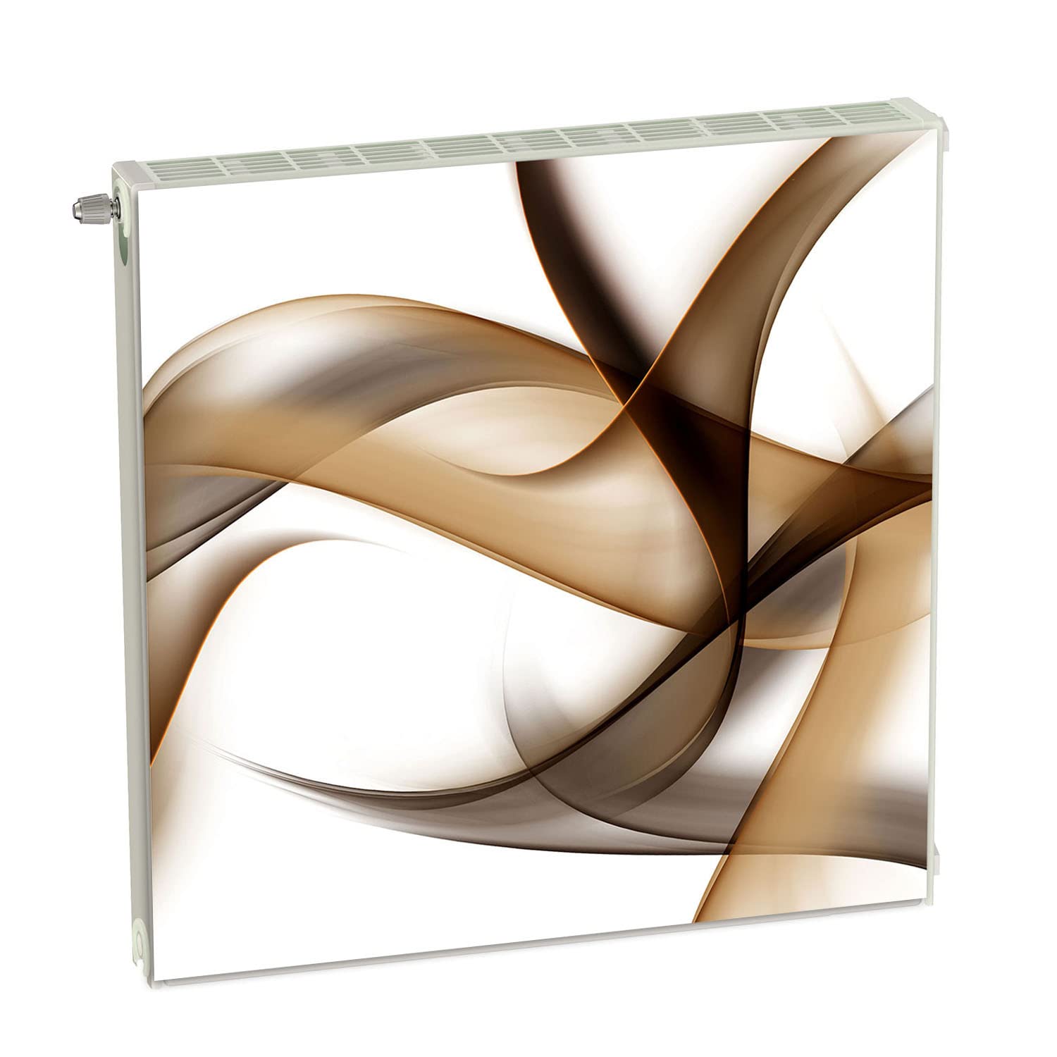 Magnet Heizkörperverkleidung Heizkörperabdeckung Beige Abstrakt 60x60 cm Heizung Abdeckung Verkleidung Magnetische Abdeckmatte Kühlschrank aus Einem Flexiblen Magneten Digitaler Aufdruck