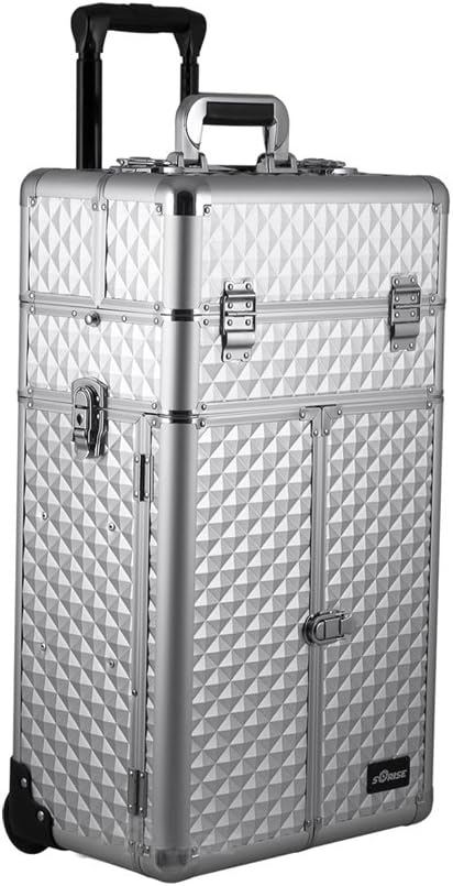 Silver Dmnd Trolley Craft/Quilting Storage Case - I3566