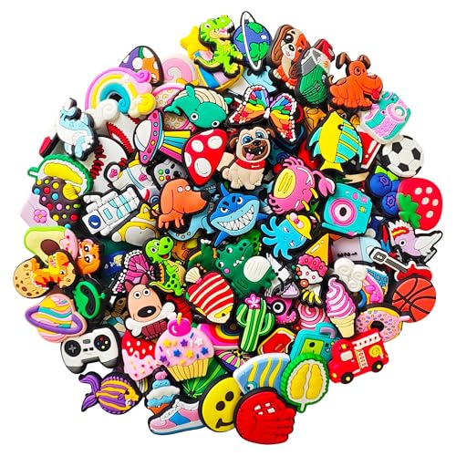 Lmiyowa 30, 50, 100 Pcs Random Shoe Charms for Kids Boys Girls Adult Men Women : Fun DIY Accessories...
