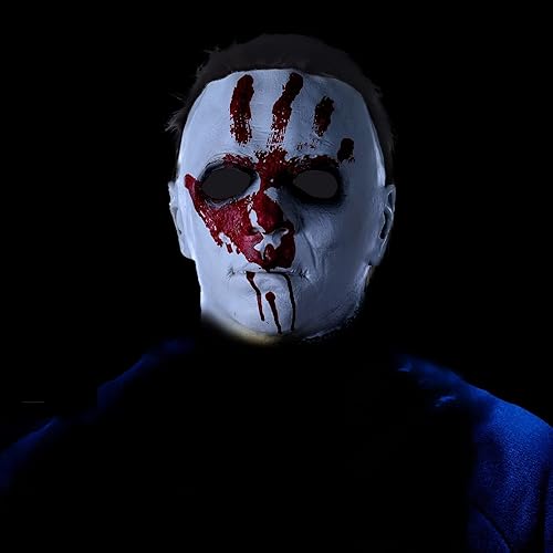 Miniatura 8 de Halford Halloween Michael Myers Mask, Scary Full Head Mask, Latex Creepy Face Masks Cosplay Costume Party Props for Adults