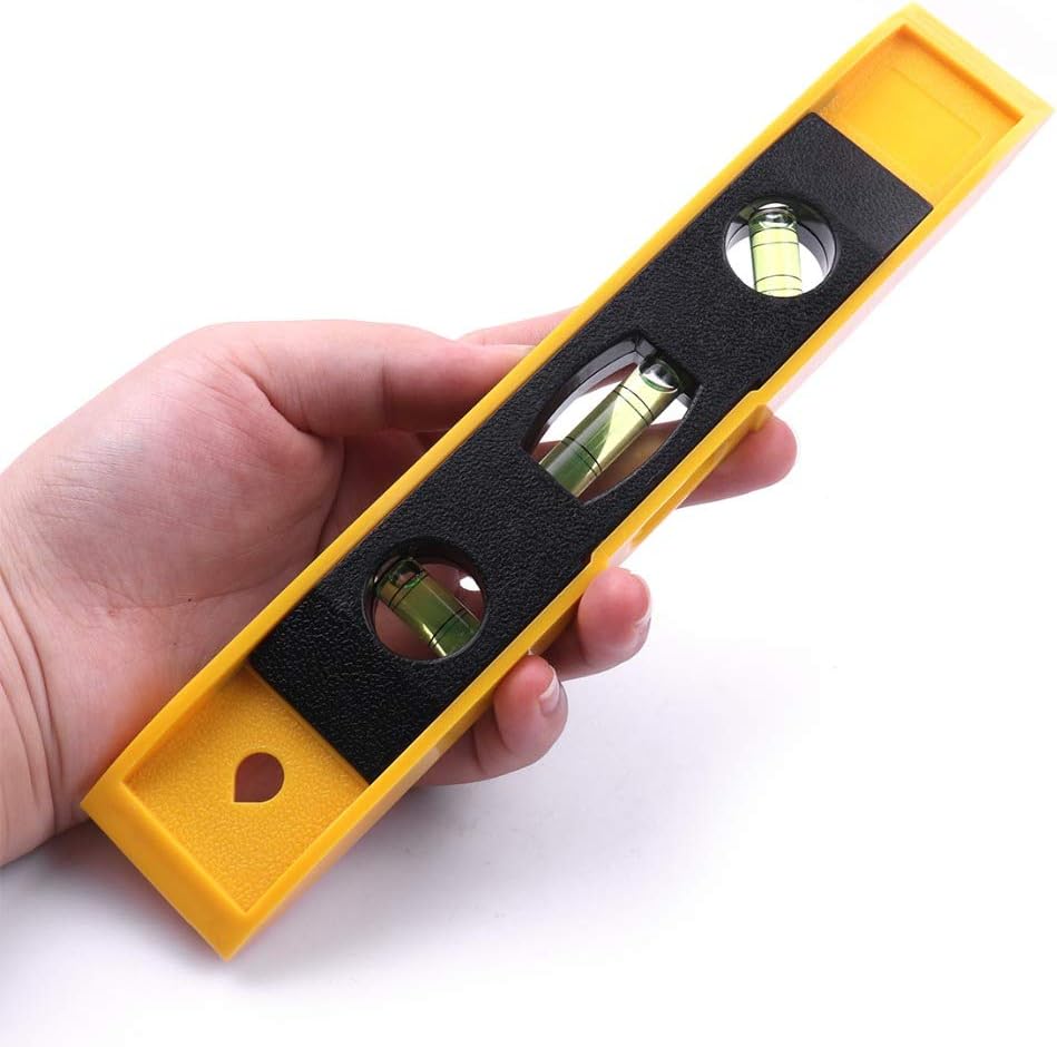 Magnetic Torpedo Level, 3 Bubble Spirit Magnetic Ruler Level Measuring Instrument Tool (9" level)