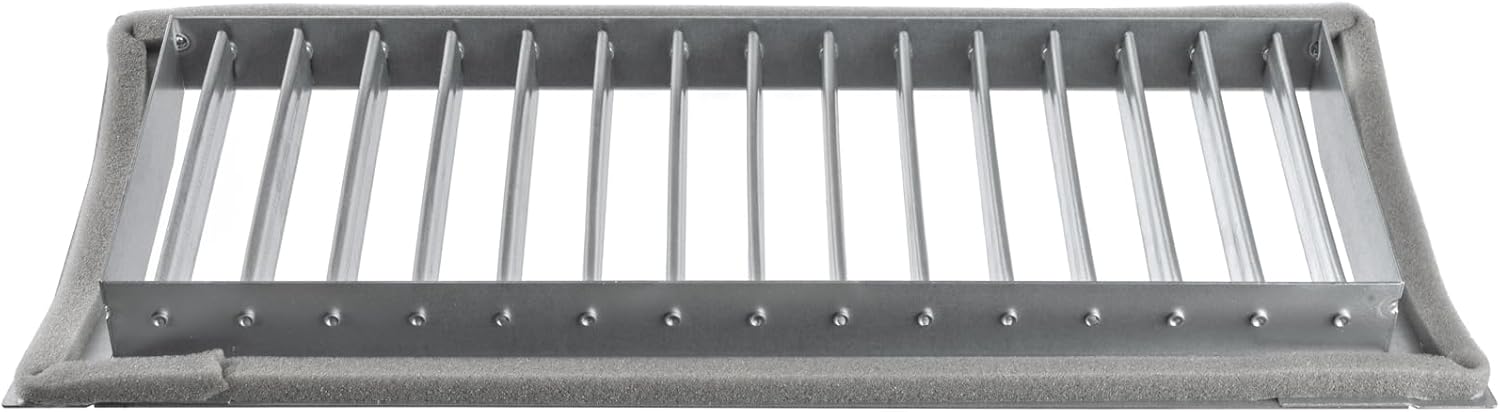 13" x 5" Grille for Round Spiral Duct - Galvanized Steel Register Vent Cover for HVAC Ducting System - 1 Way Adjustable Louver Blades - Air Duct Ventilation Grill Conditioner/Air Exhaust