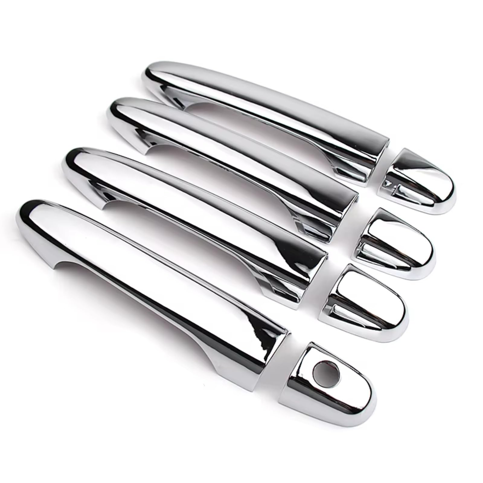 Zcxfdthf Silver 0 Button Door Handle Covers Part Compatible With Civic 2012-2016 Car Exterior Door Handle Cover Decoration Styling Upgrade Modify Set(Silver 0 Button)