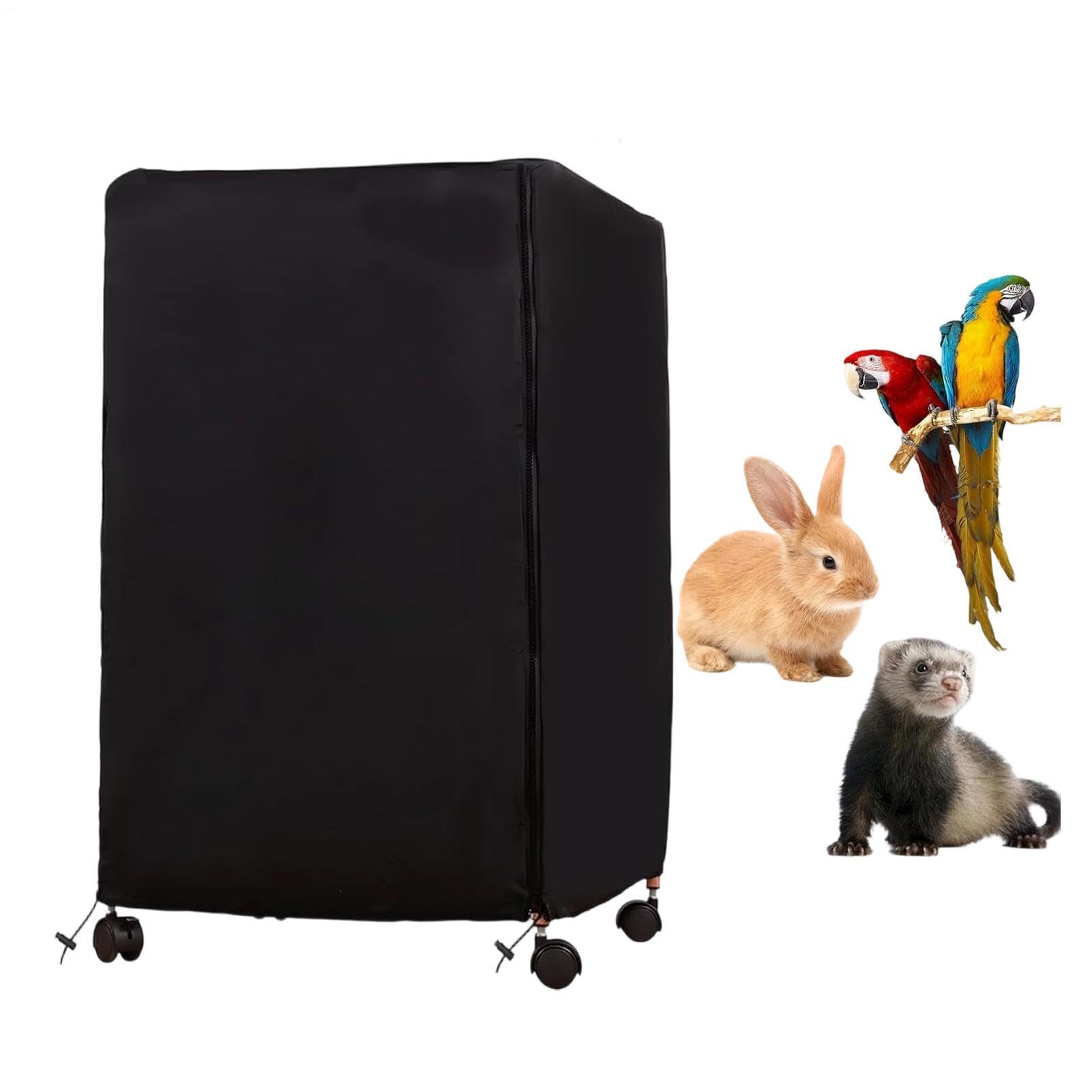Generisch Bird Cage Covers for Night – Oxford Cloth Universal Waterproof Breathable Parrot Cage Cover | Soft Protective Bird Cover Wrap for Parrot Parakeet Budgies Canaries Indoor Outdoor Home Garden