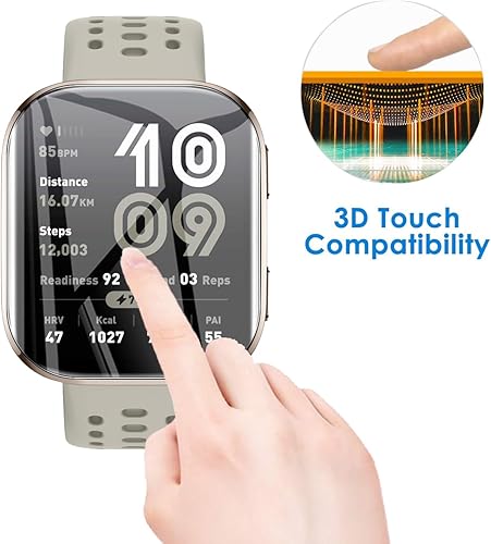 Miniatura 3 de Paquete de 2 protectores de pantalla de vidrio templado para Huawei Watch GT 4 de 1.614 pulgadas, dureza 9H, ultra resistente, antihuellas, sin