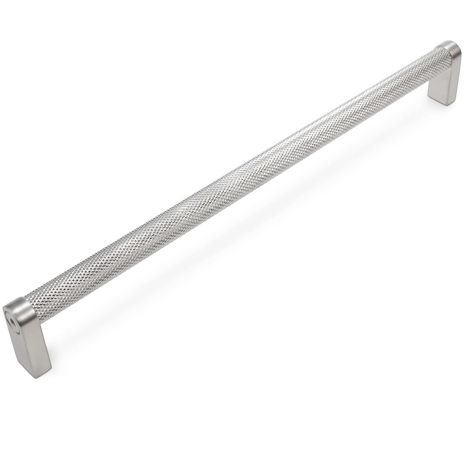 Paquete de 10 manijas de gabinete de cocina de níquel satinado cepillado de 12-5/8 pulgadas (320 mm)