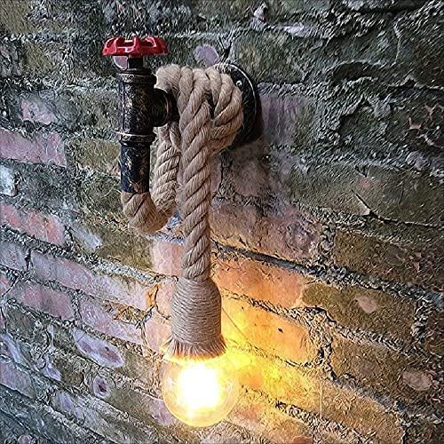 Lámpara de araña de cuerda industrial E27 vintage para salón y cocina