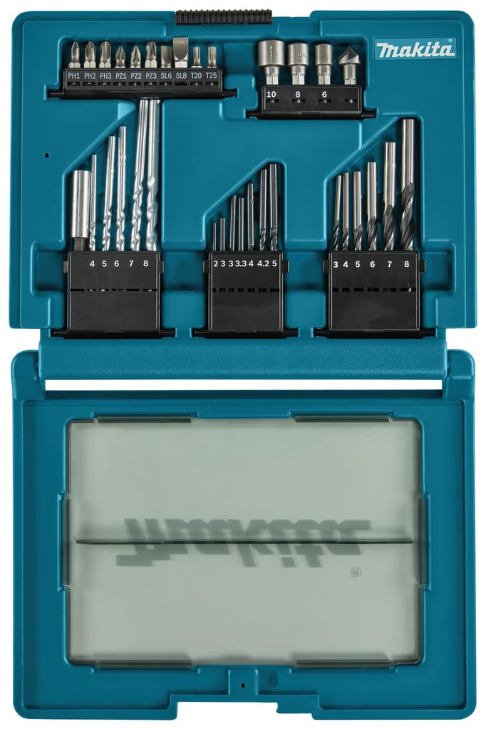 Makita B-49389 Juego de 6 Brocas Estuche 33uds