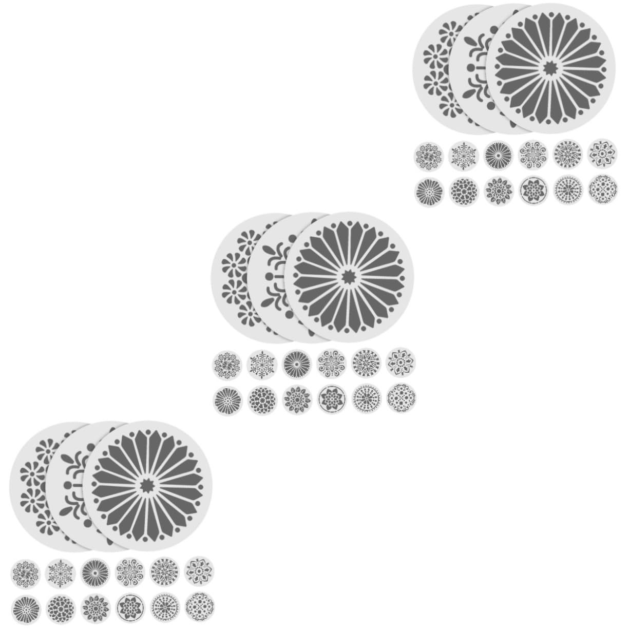 SEWACC 72stücke Teiliges Mandala Schablonen Wandmalerei Wiederverwendbare Blütenmuster Schablonen Für Andere Flache Oberflächen Für Kreative Bastelprojekte