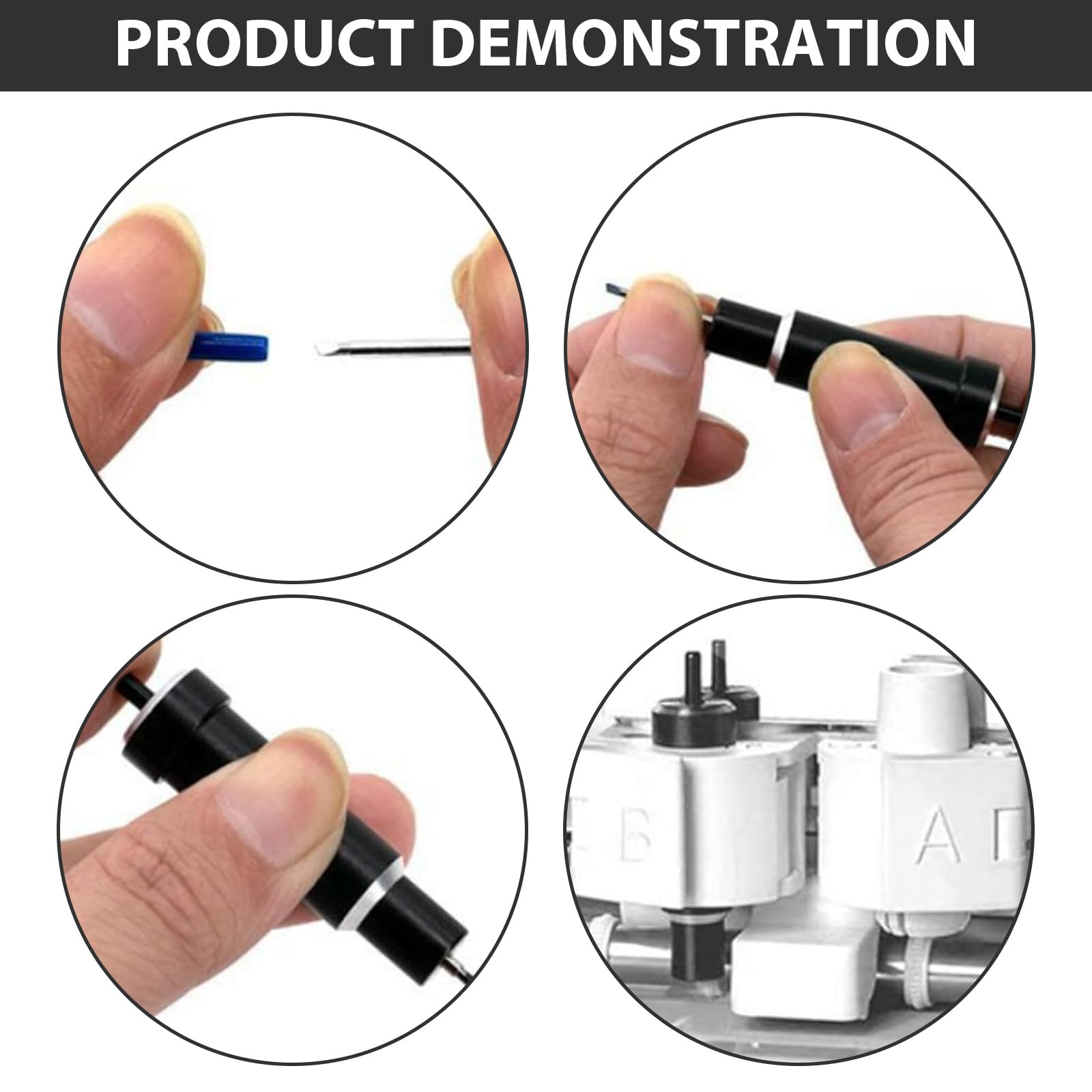 12 Piezas Cuchilla de Corte Profundo con Carcasa Compatible con Explore,Profunda Cuchilla de Corte,Hoja de Corte Profundo Compatible con Cricut Make,Maker 3,Air 3,Air 2,Air,One,Explore 3/Negro